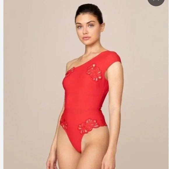 NWT Agent Provocateur Cilla Red Swimsuit Ibiza Size AP 2 US 4 Small - Picture 5 of 15
